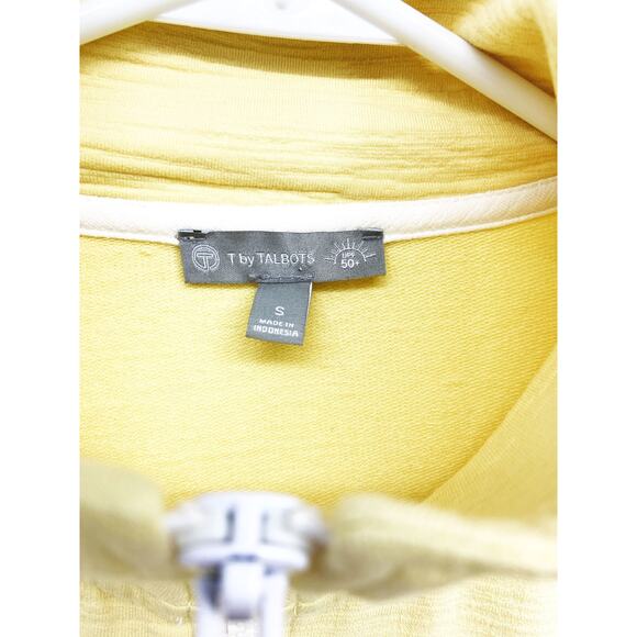 Womens T by Talbots Yellow Full Zip Sweatshirt with Pockets Size S - Picture 2 of 7